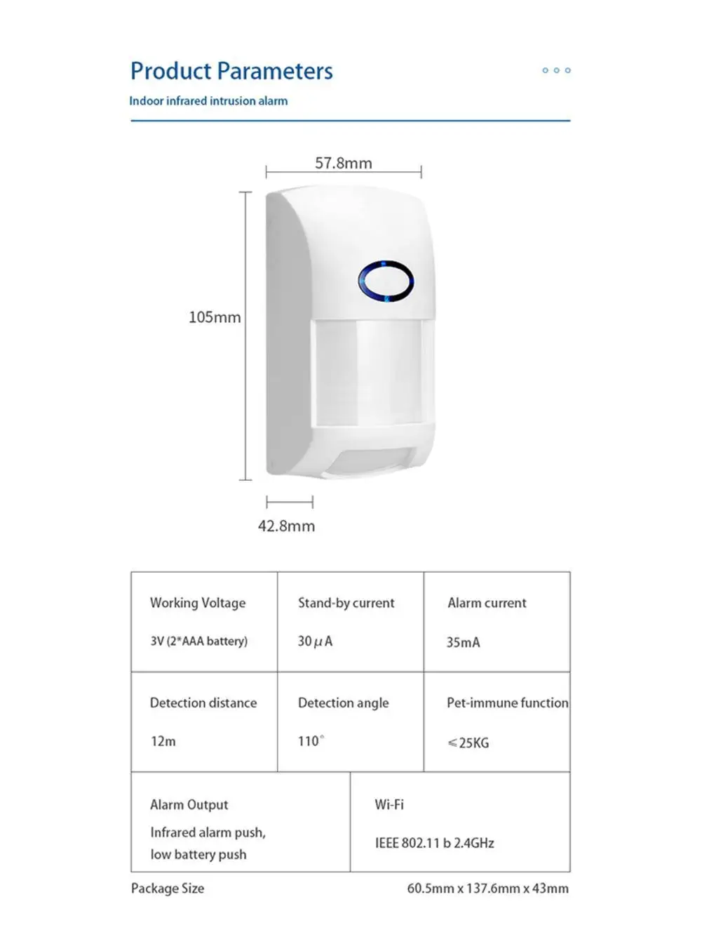 Smart WiFi Infrared Detectors Motion Sensor Alarm Wholesale
Smart WiFi Infrared Detectors Motion Sensor Alarm Wholesale