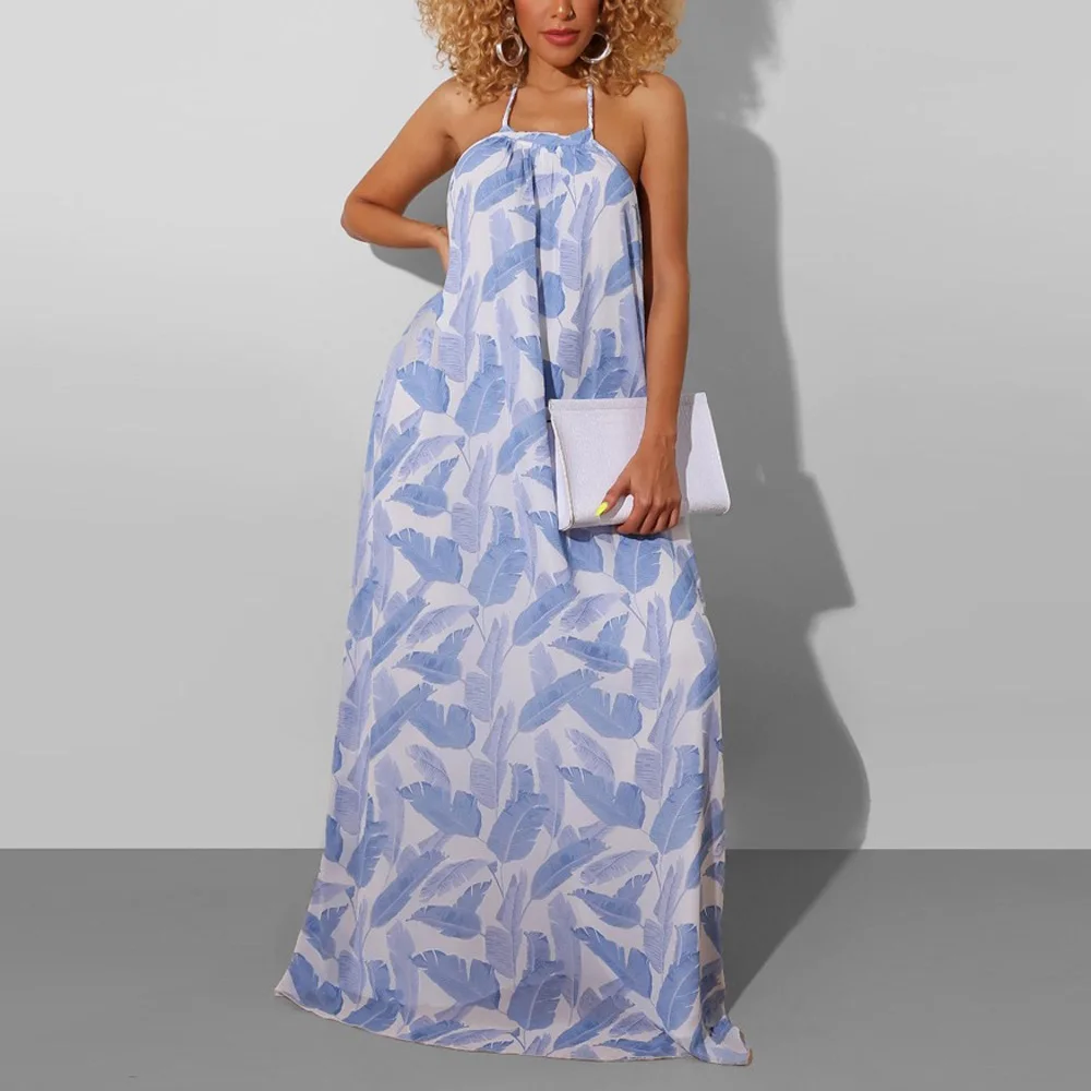 Women Sexy Spaghetti Strap Dress Geometric Printed Halter Backless Floor Length Loose Fashion Evening Club Wear Clothes Dresses
Women Sexy Spaghetti Strap Dress Geometric Printed Halter Backless Floor Length Loose Fashion Evening Club Wear Clothes Dresses