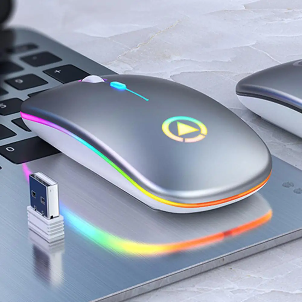 LED Backlit Rechargeable Wireless Silent Mouse USB Mouse Ergonomic Optical Gaming Mouse Desktop PC Laptop Mouse
LED Backlit Rechargeable Wireless Silent Mouse USB Mouse Ergonomic Optical Gaming Mouse Desktop PC Laptop Mouse