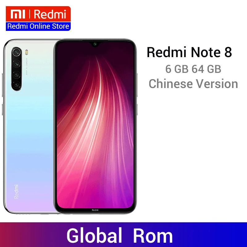 Xiaomi Redmi Note 8 смартфон с восьмиядерным процессором Snapdragon 665 ОЗУ 6 ГБ ПЗУ 64 4000 мАч 18