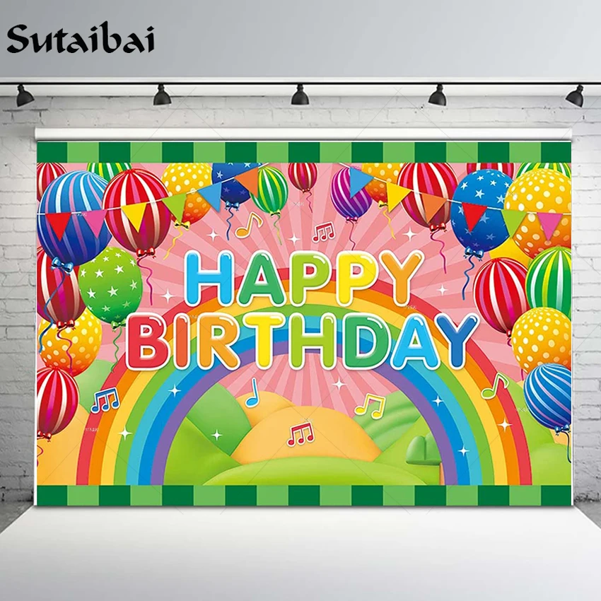 Cartoon Watermelon Rainbow Backdrops Kids Happy Birthday Balloon Melon Party Custom Photography Background for Photo Studio
Cartoon Watermelon Rainbow Backdrops Kids Happy Birthday Balloon Melon Party Custom Photography Background for Photo Studio