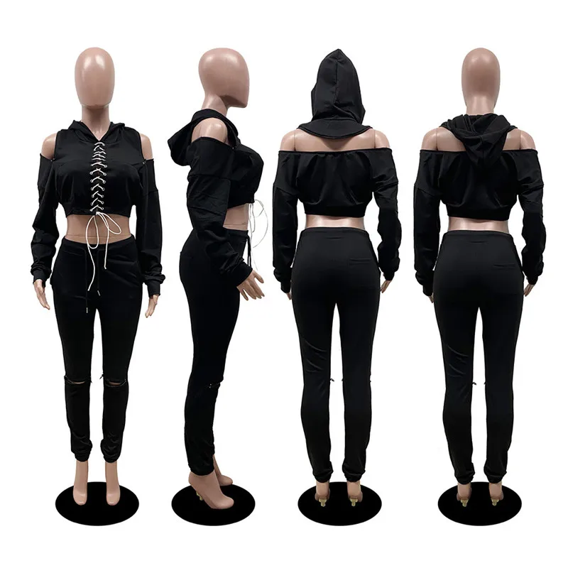 Two Piece Set Women Matching Sets Winter Clothes Dew Shoulder Drawstring Hoodies Casual Zipper Sweatpants Wholesale Dropshipping
Two Piece Set Women Matching Sets Winter Clothes Dew Shoulder Drawstring Hoodies Casual Zipper Sweatpants Wholesale Dropshipping
