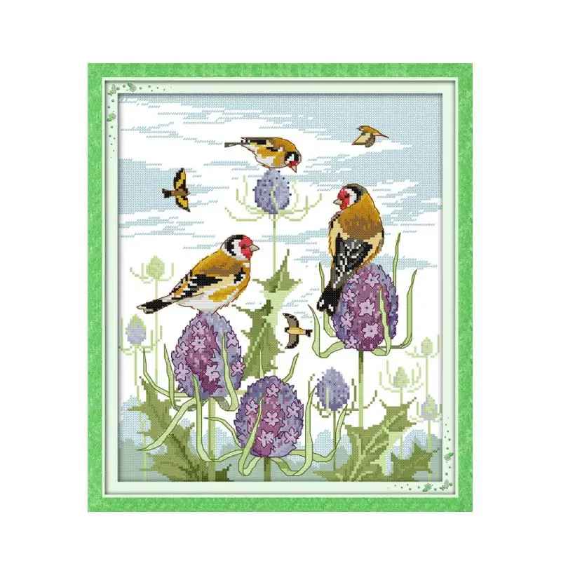 The happy get-together birds cross stitch kit 14ct 11ct pre stamped canvas embroidery DIY handmade needlework
The happy get-together birds cross stitch kit 14ct 11ct pre stamped canvas embroidery DIY handmade needlework