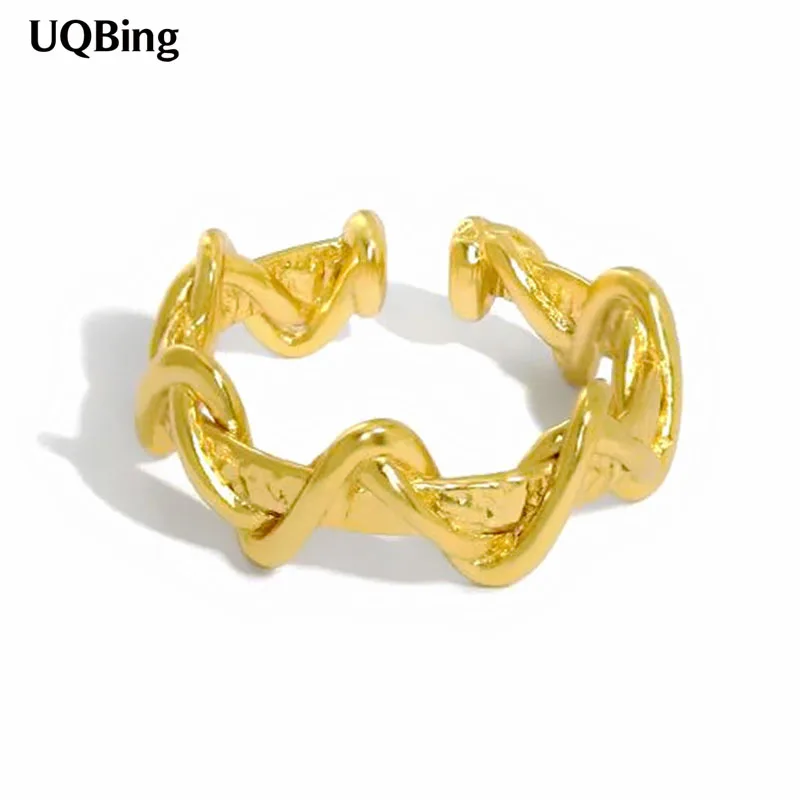 925 стандартные серебряные витые кольца в форме волны, ювелирные изделия для женщин, Золотое и серебряное кольцо, ювелирные изделия для вечер...
925 стандартные серебряные витые кольца в форме волны, ювелирные изделия для женщин, Золотое и серебряное кольцо, ювелирные изделия для вечер...