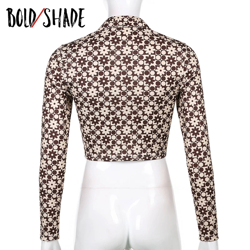 Bold Shade Retro 90s Grunge Style Crop Blouse Floral Print Long Sleeve Button Breasted Slim Shirts Women Indie Aesthetic Blouses
Bold Shade Retro 90s Grunge Style Crop Blouse Floral Print Long Sleeve Button Breasted Slim Shirts Women Indie Aesthetic Blouses