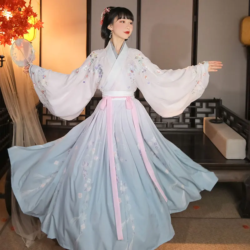 Original Chinese Traditional Hanfu Clothing Embroidered Tang Dyansty Princess Cosplay Costume Woman Vintage Fairy Folk Dancewear
Original Chinese Traditional Hanfu Clothing Embroidered Tang Dyansty Princess Cosplay Costume Woman Vintage Fairy Folk Dancewear