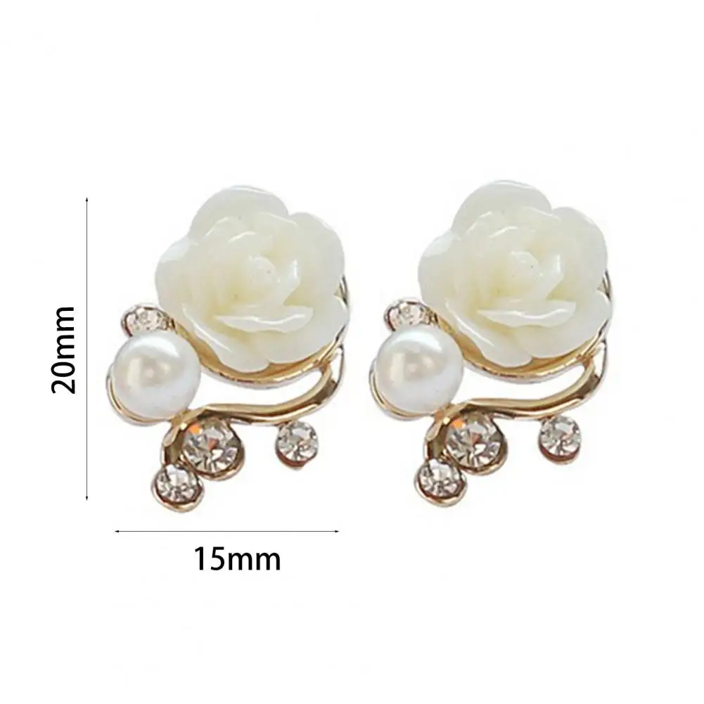80% Hot Sale 1Pair Women's Stud Earrings Korean Style Rose Shiny Rhinestone Faux Pearl Ear Studs Earrings aretes de mujer
80% Hot Sale 1Pair Women's Stud Earrings Korean Style Rose Shiny Rhinestone Faux Pearl Ear Studs Earrings aretes de mujer
