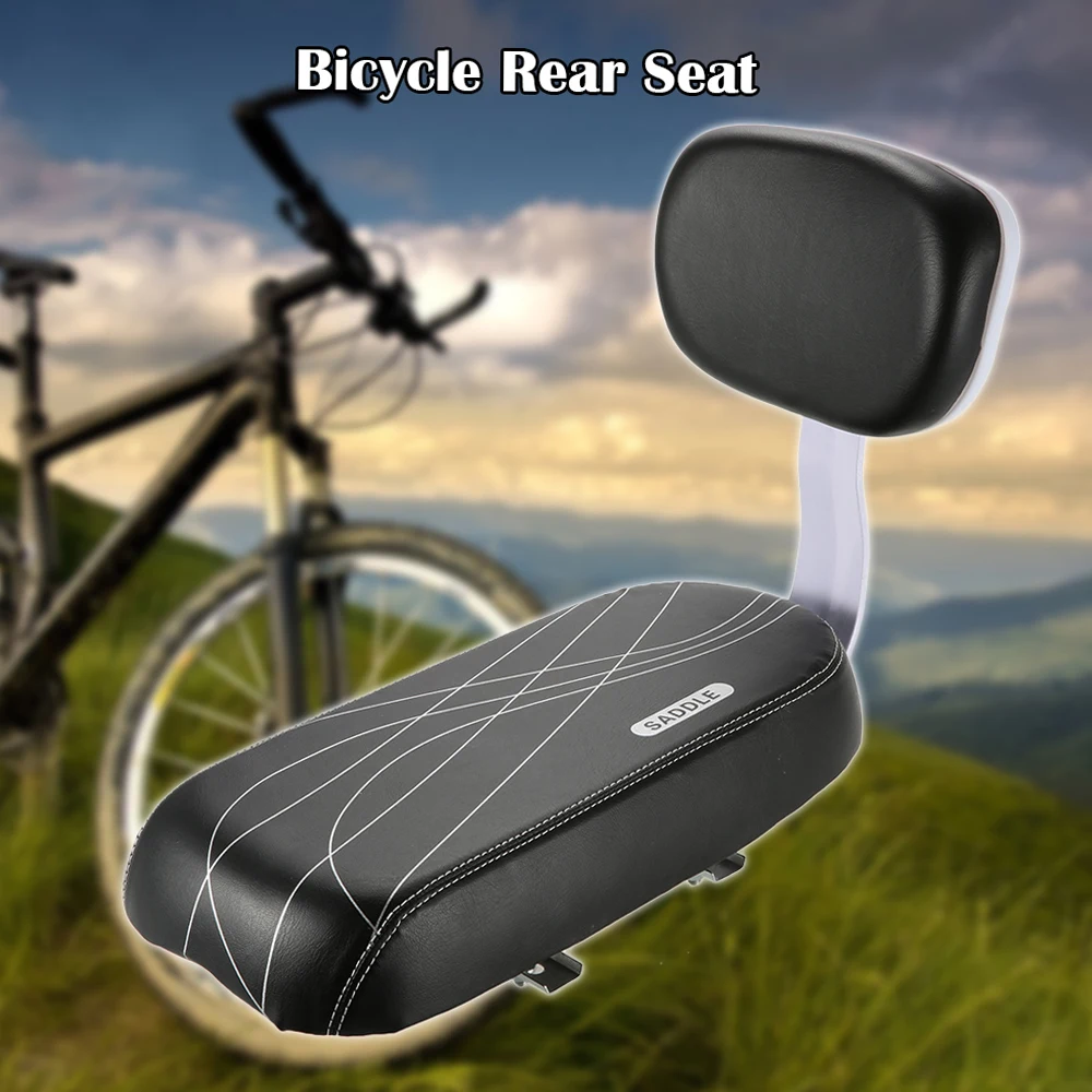 2021 Excellent Bicycle Back Seat Cycling Bike Bicycle MTB PU Leather Soft Cushion Rear Rack Seat Children Seat With Back Rest 
2021 Excellent Bicycle Back Seat Cycling Bike Bicycle MTB PU Leather Soft Cushion Rear Rack Seat Children Seat With Back Rest