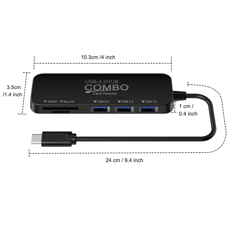 USB C концентратор типа для мульти 3 0 адаптер MacBook Pro Huawei Mate 20 разветвитель порта Micro