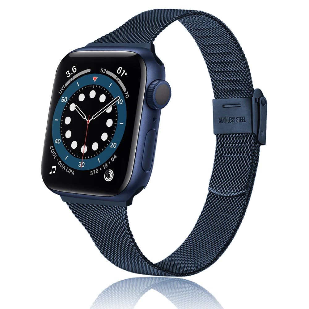 Сетчатый Браслет из нержавеющей стали для apple watch 6 band Series 5 SE 4 band 44 мм 40 мм, тонкий браслет для iwatch 3 42 мм 38 мм
Сетчатый Браслет из нержавеющей стали для apple watch 6 band Series 5 SE 4 band 44 мм 40 мм, тонкий браслет для iwatch 3 42 мм 38 мм