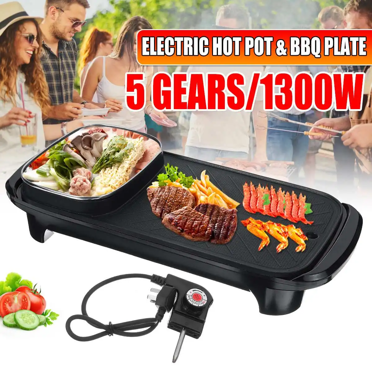 Smokeless Electric Non-Stick 2 in 1 Hot pot with barbecue Cooker Electric oven Plate Creative Control cookers hob cooktop plate
Smokeless Electric Non-Stick 2 in 1 Hot pot with barbecue Cooker Electric oven Plate Creative Control cookers hob cooktop plate