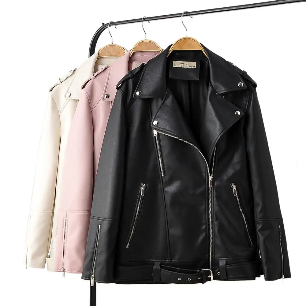 2021 Brand New Autumn Women Faux Leather Jacket Casual Loose Soft Pu Motorcycle Punk Leather Coat Female Zipper Rivet Outerwear
2021 Brand New Autumn Women Faux Leather Jacket Casual Loose Soft Pu Motorcycle Punk Leather Coat Female Zipper Rivet Outerwear