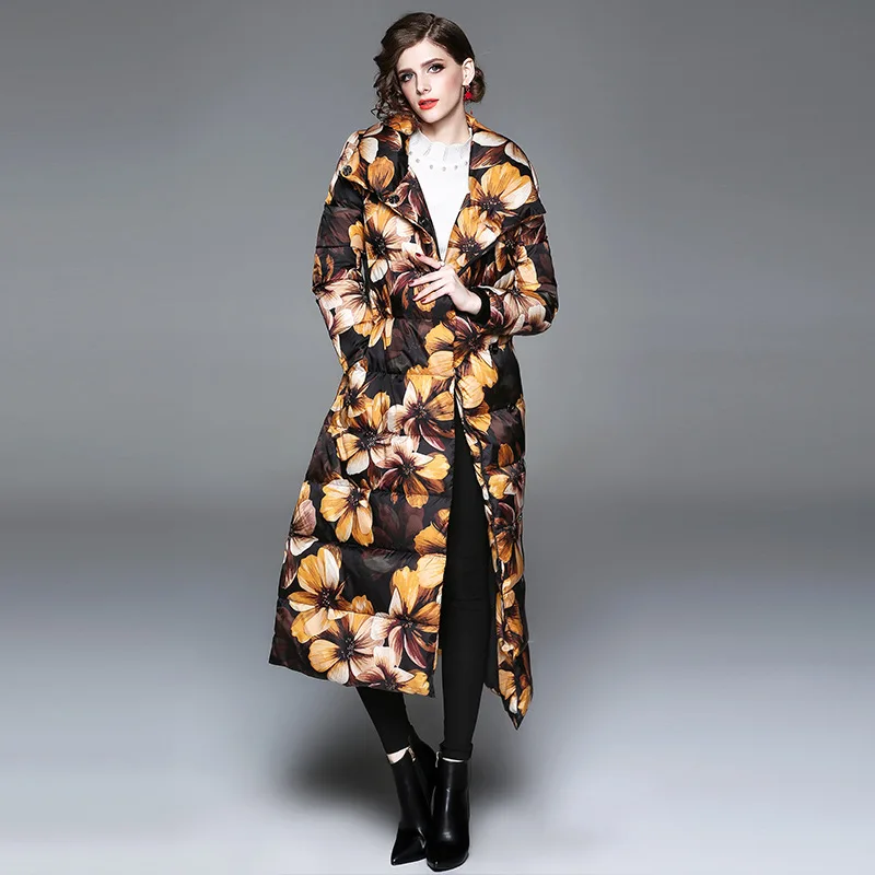 Женский удлиненный пуховик с принтом, теплый белый пуховик до колен, зима 2019
Женский удлиненный пуховик с принтом, теплый белый пуховик до колен, зима 2019