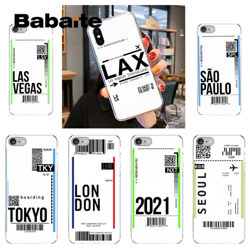 Babaite plane ticket travel Phone Case fundas for iPhone 12 6 6S Plus coque for X XS MAX SE 12 11 pro max cover
Babaite plane ticket travel Phone Case fundas for iPhone 12 6 6S Plus coque for X XS MAX SE 12 11 pro max cover