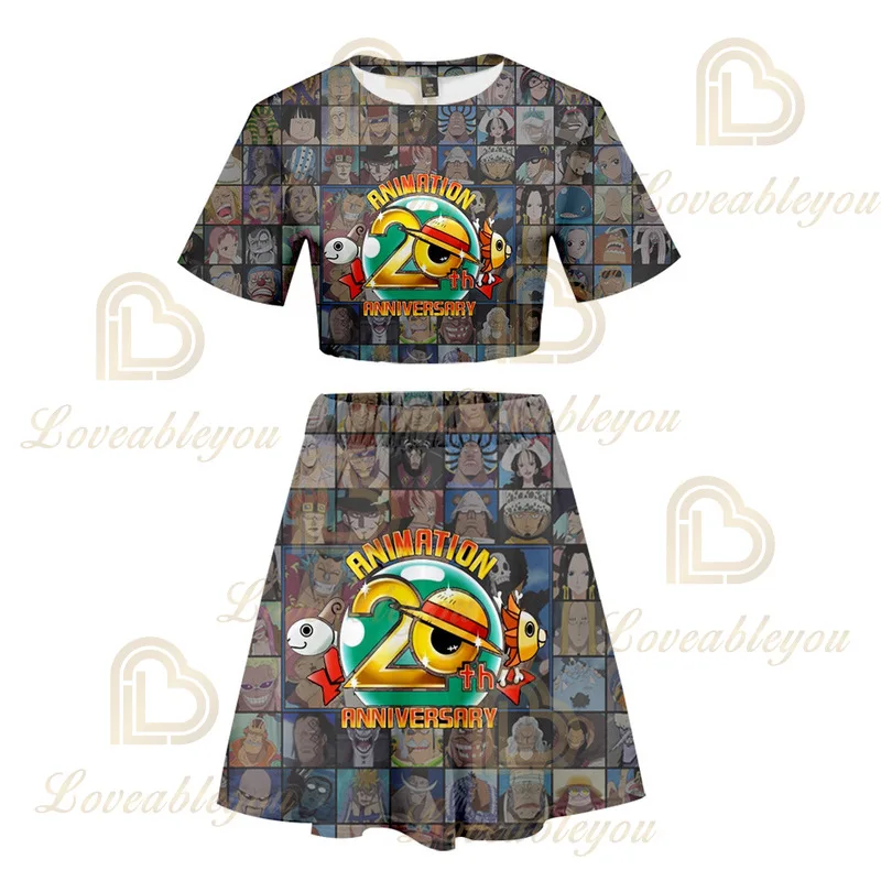 Anime Monkey D Luffy 3D Print Two Piece Sets Women Sexy Short T Shirt Tee Tops Skirts Girl Tracksuit Summer Clothes
Anime Monkey D Luffy 3D Print Two Piece Sets Women Sexy Short T Shirt Tee Tops Skirts Girl Tracksuit Summer Clothes