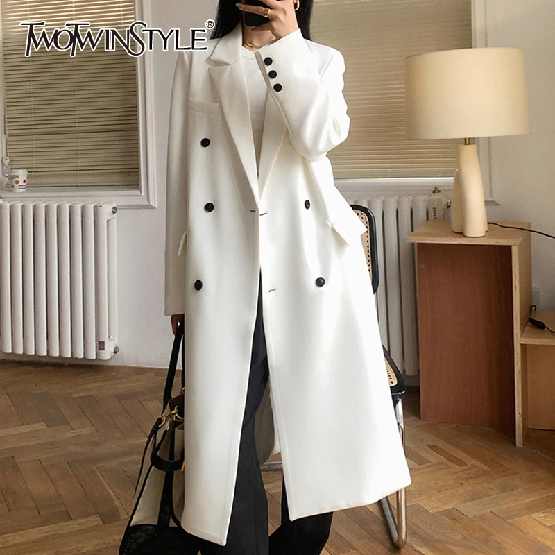 Женский блейзер TWOTWINSTYLE, повседневный свободный однотонный блейзер с отложным воротником и длинным рукавом, пальто с карманами и высокой та...
Женский блейзер TWOTWINSTYLE, повседневный свободный однотонный блейзер с отложным воротником и длинным рукавом, пальто с карманами и высокой та...