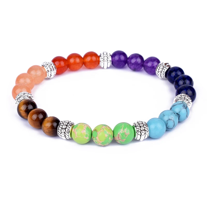 100% all Natural Stone Beads 7 Chakra Bracelet for Women Men Yoga Buddha Player Small / Big 2 Sizes Dorp Shipping Bracelets
100% all Natural Stone Beads 7 Chakra Bracelet for Women Men Yoga Buddha Player Small / Big 2 Sizes Dorp Shipping Bracelets