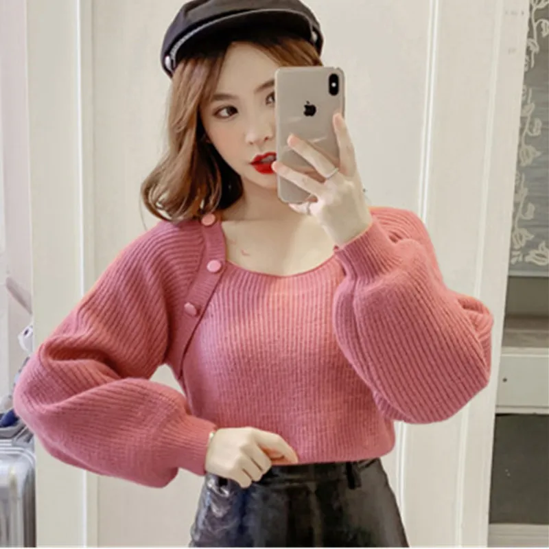 Pullover Sweater Women 2020 New Autumn Winter Korean Fashion Solid Color Retro Square Collar All-Match Knitting Sweaters Female
Pullover Sweater Women 2020 New Autumn Winter Korean Fashion Solid Color Retro Square Collar All-Match Knitting Sweaters Female