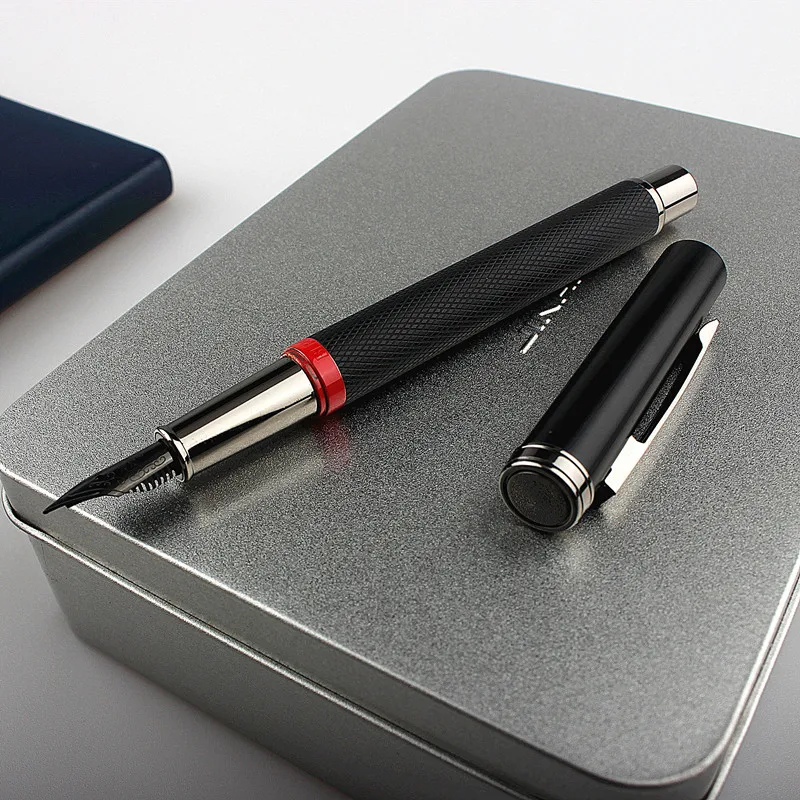 Black Metal Fountain Pen Titanium Black EF/F Nib High Quality Tree Texture Excellent Writing Gifts For Business Office Supplies
Black Metal Fountain Pen Titanium Black EF/F Nib High Quality Tree Texture Excellent Writing Gifts For Business Office Supplies
