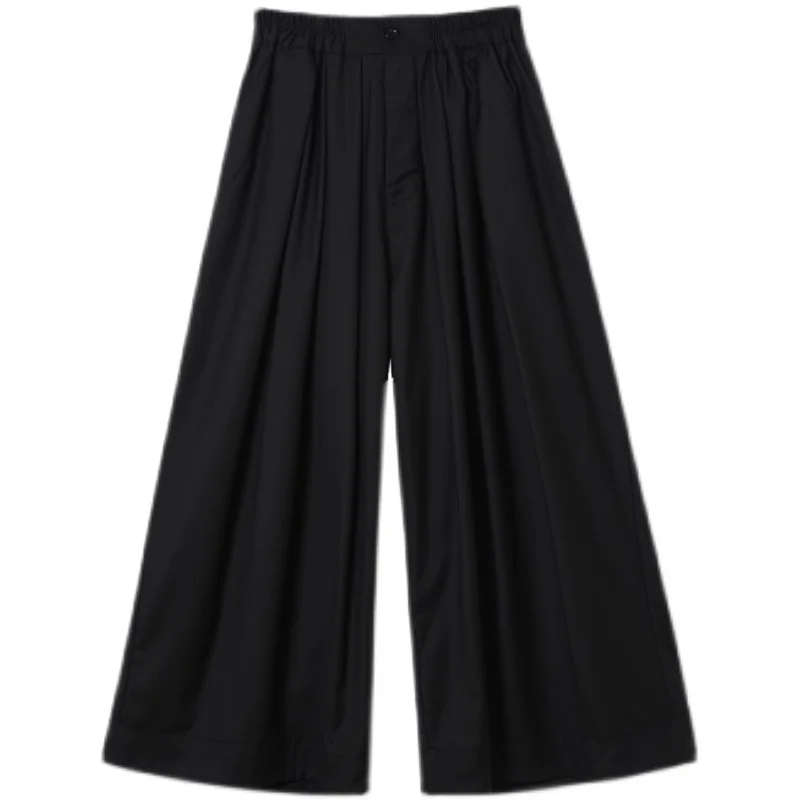 New Men's Japan Harajuku Streetwear Folds Wide Leg Casual Kimono Trousers Menswear Black Ankle Length Skirt Pants for Man 
New Men's Japan Harajuku Streetwear Folds Wide Leg Casual Kimono Trousers Menswear Black Ankle Length Skirt Pants for Man