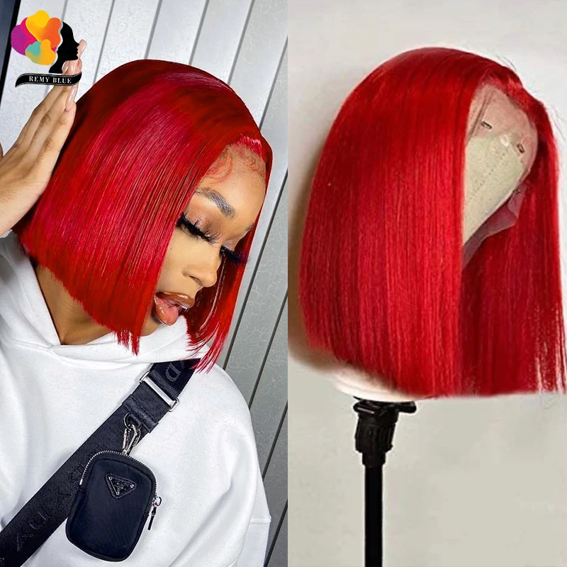 REMYBLUE Red Burgundy Bob Wigs Lace Front Human Hair Wigs Transparent 13*4 Pre-Plucked Brazilian Remy Straight Lace Frontal Wigs
REMYBLUE Red Burgundy Bob Wigs Lace Front Human Hair Wigs Transparent 13*4 Pre-Plucked Brazilian Remy Straight Lace Frontal Wigs