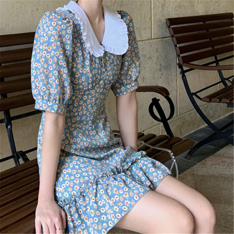 Women Chiffon Dress 2021 Summer Fashion Female Puff Sleeve Vintage Floral Print Dress Casual
Women Chiffon Dress 2021 Summer Fashion Female Puff Sleeve Vintage Floral Print Dress Casual