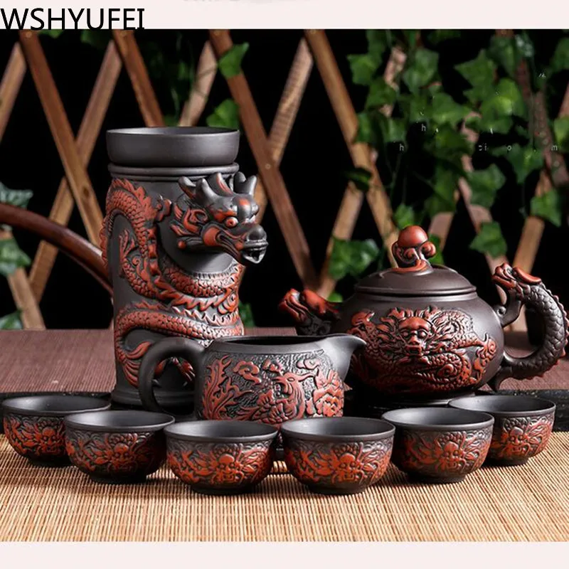 10pcs\lot yixing teapot zisha Tea set Tea set Tea Set handmade kettle purple clay drinkware suit tieguanyin Travel tea set
10pcs\lot yixing teapot zisha Tea set Tea set Tea Set handmade kettle purple clay drinkware suit tieguanyin Travel tea set