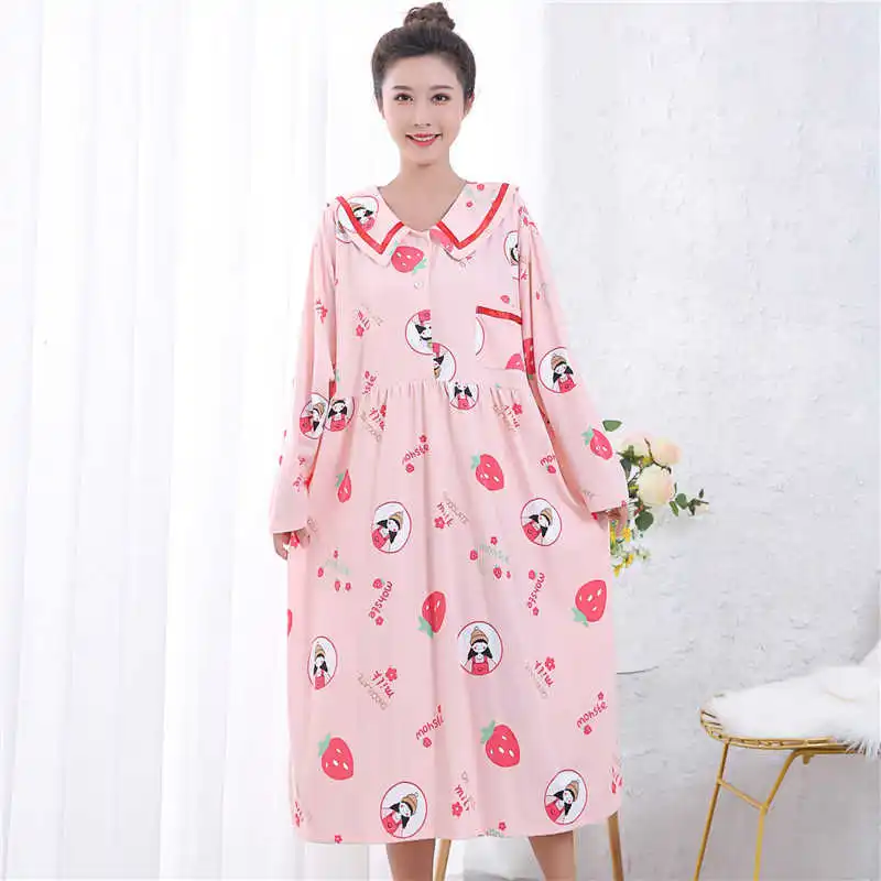 Oversized sleepwear gorduroso feminino camisola confortvel vestido modal algodo sleepwear camisa de manga longa
Oversized sleepwear gorduroso feminino camisola confortvel vestido modal algodo sleepwear camisa de manga longa
