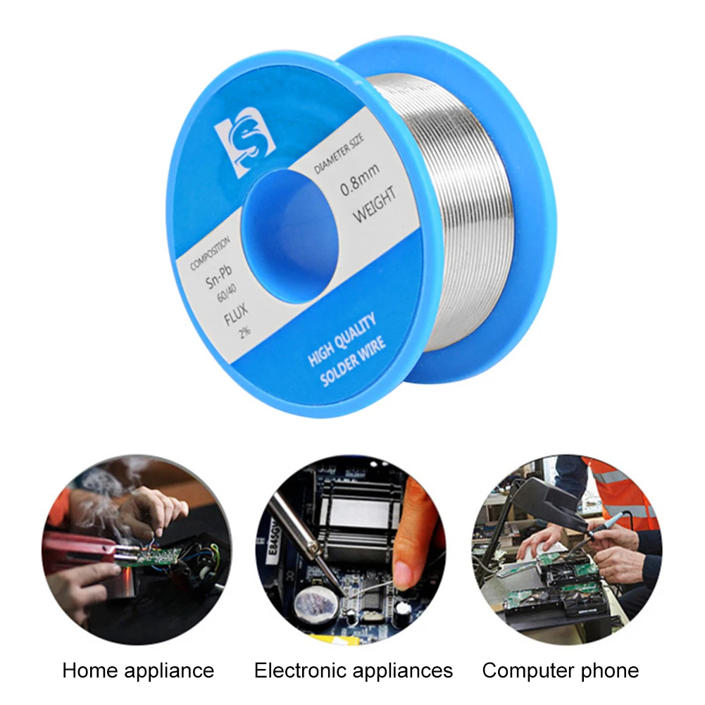 60/40 Low Melting Point Soldering Core Tin Wire 50g High Purity Solder Wire Roll for Component Electronic Foot Welding 
60/40 Low Melting Point Soldering Core Tin Wire 50g High Purity Solder Wire Roll for Component Electronic Foot Welding