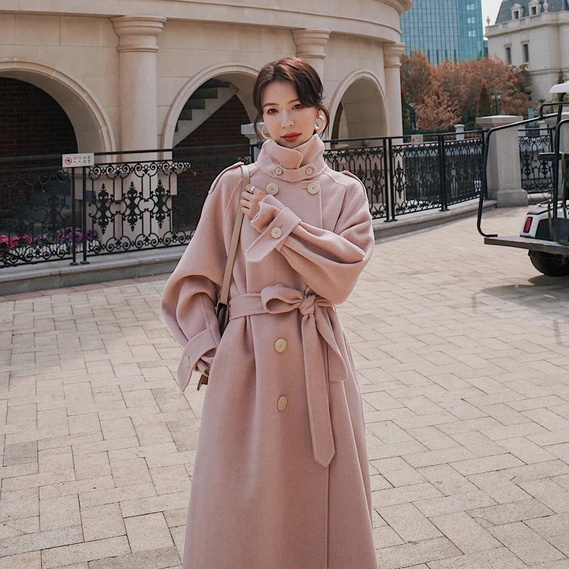 Winter Pink Overcoat 2020 Women Elegant Korean Thicken Long Cotton Padded Woolen Coat Double Breasted Bandage Trench Windbreaker
Winter Pink Overcoat 2020 Women Elegant Korean Thicken Long Cotton Padded Woolen Coat Double Breasted Bandage Trench Windbreaker