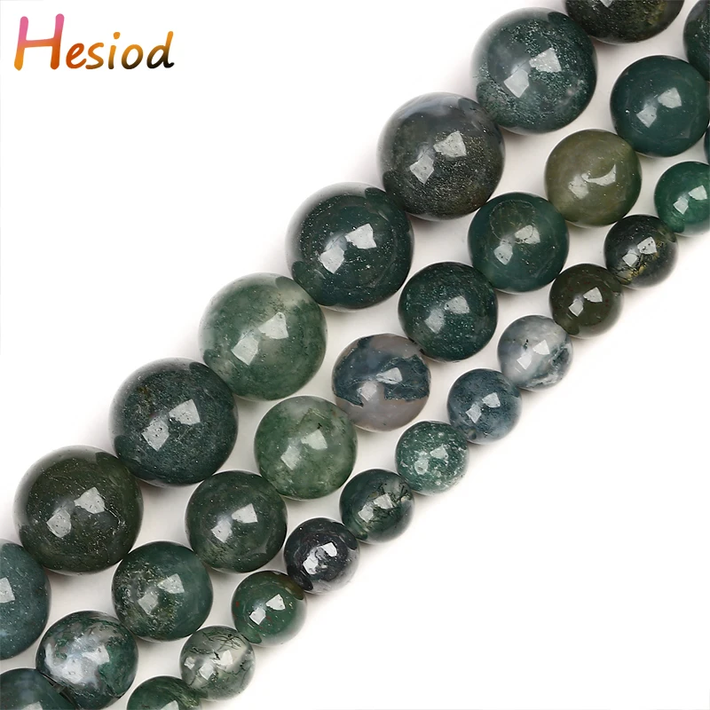 Hesiod 4/6/8mm Natural Stone Beads Moss Agates Round Loose Spacer Beads For Jewelry Making DIY Bracelet Accessories
Hesiod 4/6/8mm Natural Stone Beads Moss Agates Round Loose Spacer Beads For Jewelry Making DIY Bracelet Accessories