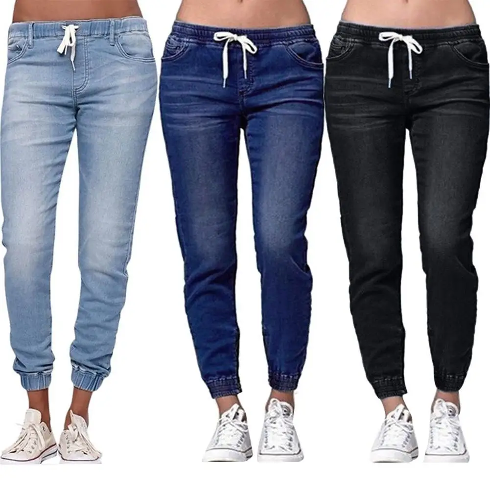Casual Women Plus Size Drawstring Elastic Waist Jeans Loose Denim Long Pants High Waisted Boyfriend Jean
Casual Women Plus Size Drawstring Elastic Waist Jeans Loose Denim Long Pants High Waisted Boyfriend Jean