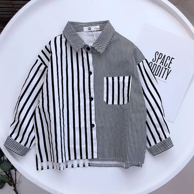 2021 Spring Summer New Toddler Boys Shirts Long Sleeve Striped Shirt for Kids Children Clothes Casual Cotton Shirts Tops Q151
2021 Spring Summer New Toddler Boys Shirts Long Sleeve Striped Shirt for Kids Children Clothes Casual Cotton Shirts Tops Q151
