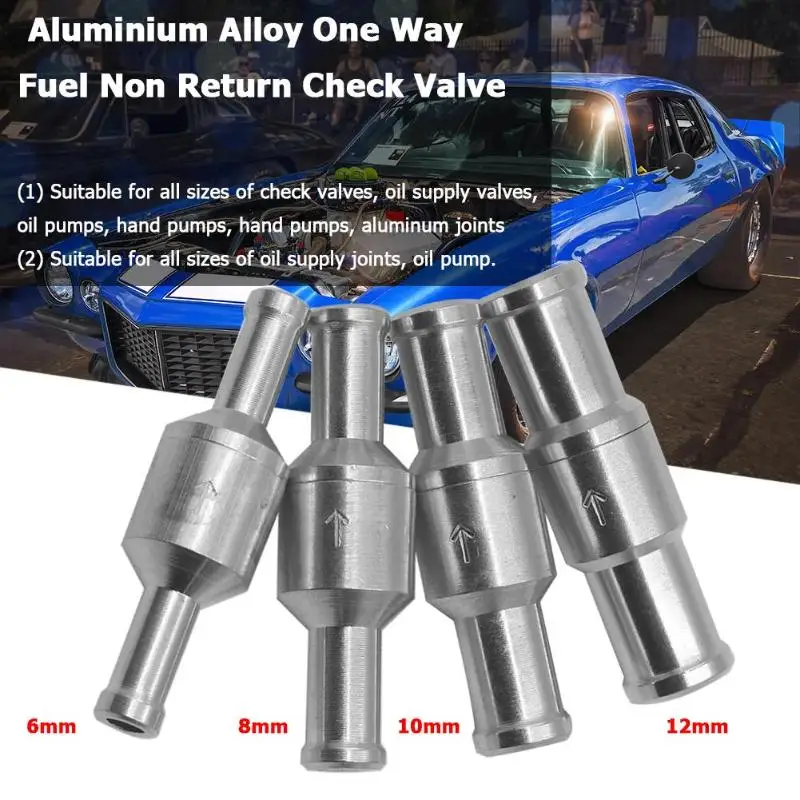 6/8/10/12mm Aluminium Alloy One Way Fuel Non Return Check Valve Petrol Diesel for Car Vacuum Hose Oil Water Pumps
6/8/10/12mm Aluminium Alloy One Way Fuel Non Return Check Valve Petrol Diesel for Car Vacuum Hose Oil Water Pumps