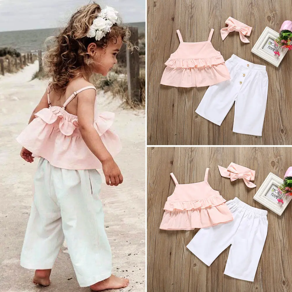 Pudcoco Girl Set 1Y-6Y Toddler Kids Baby Girl Ruffle Sling Tops Long Pants 3PCS Outfits Clothes Summer
Pudcoco Girl Set 1Y-6Y Toddler Kids Baby Girl Ruffle Sling Tops Long Pants 3PCS Outfits Clothes Summer