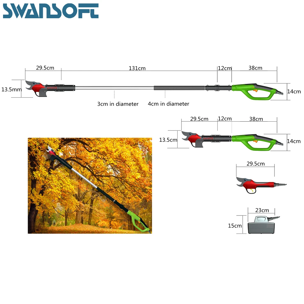 Lithium battery pruner, apple tree high tree pruning shears, vine multipurpose pruning machine
Lithium battery pruner, apple tree high tree pruning shears, vine multipurpose pruning machine