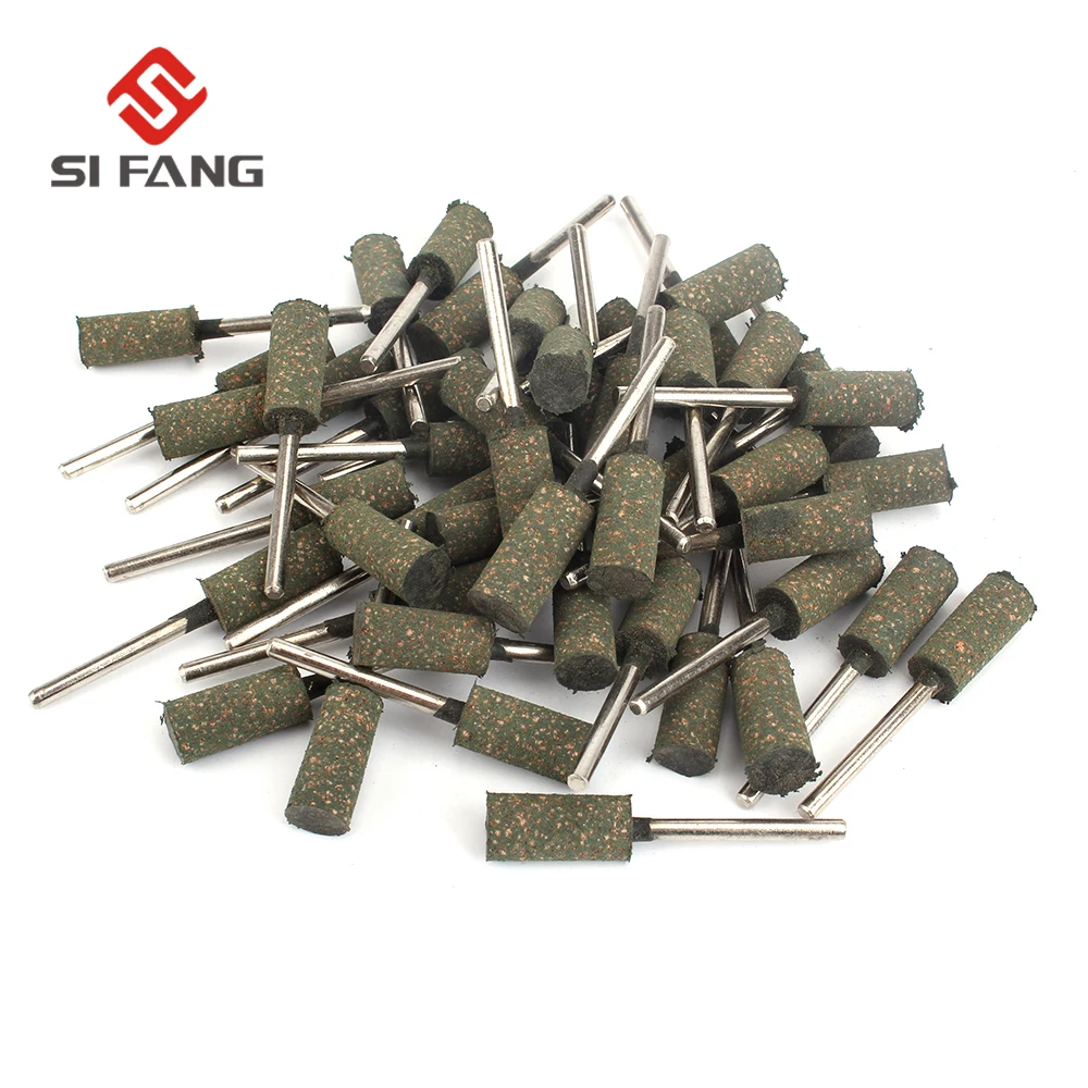 SI FANG DIY 6mm Diameter Cylindrical Rubber Grinding Heads Use For Polishing Abrasive Grinding Stone Wheel Install Head