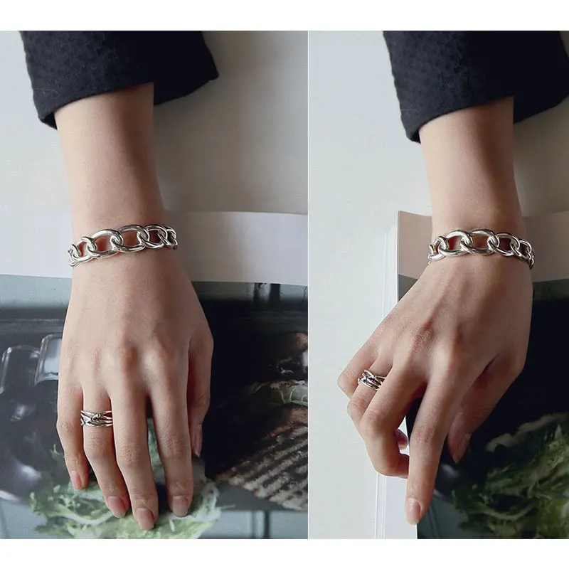 SEHNSS Bracelets&Bangles Men Women 100% 925 Sterling-Silver-Jewelry Fashion Big Chain N Chain Retro Thai Silver Bracelet SL0023
SEHNSS Bracelets&Bangles Men Women 100% 925 Sterling-Silver-Jewelry Fashion Big Chain N Chain Retro Thai Silver Bracelet SL0023