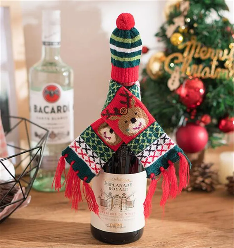 New 200pcs Christmas Wine Bottle Cover Clothes Xmas Santa Reindeer Table Bottle Decoration for Party
New 200pcs Christmas Wine Bottle Cover Clothes Xmas Santa Reindeer Table Bottle Decoration for Party