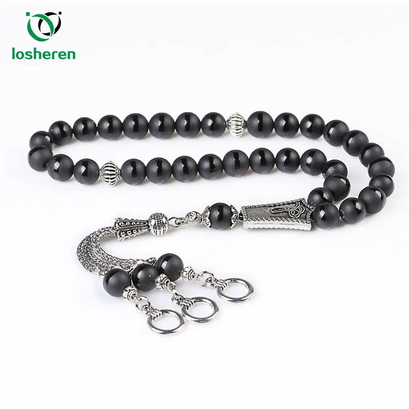 LOSHEREN Islamic 33 мусульманские молитвенные бусы натуральные Агаты каменные бусины