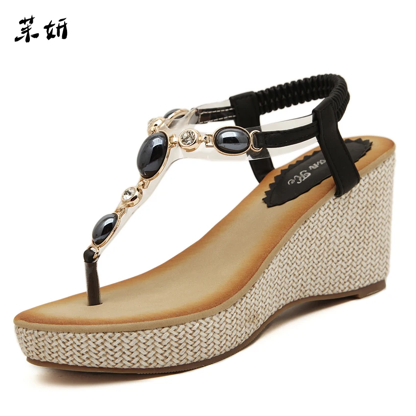 2019 New Sweet Women Shoes Fashion Wedges Shoes Beading Women Sandals Back Strap Shoes Women Plus Size 35-40
2019 New Sweet Women Shoes Fashion Wedges Shoes Beading Women Sandals Back Strap Shoes Women Plus Size 35-40