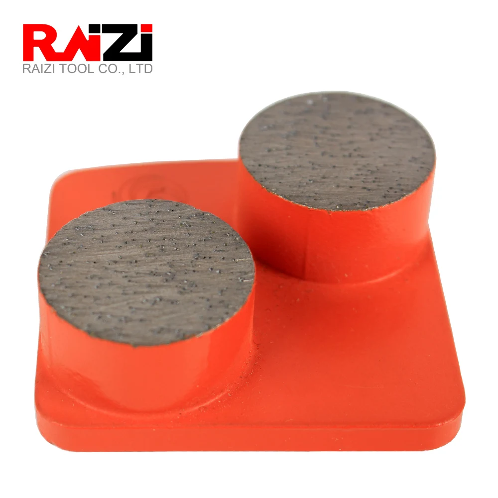 Raizi Double Button Segment Diamond Grinding Plate Metal Segment Tools Grit 30 Medium Bond Scrapers For Medium Concrete
Raizi Double Button Segment Diamond Grinding Plate Metal Segment Tools Grit 30 Medium Bond Scrapers For Medium Concrete