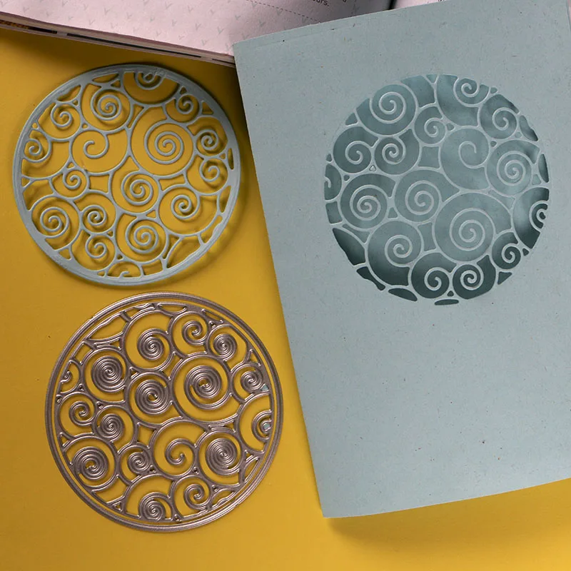 DUOFEN металлические режущие штампы Китайский Новый Год счастливый круг узор