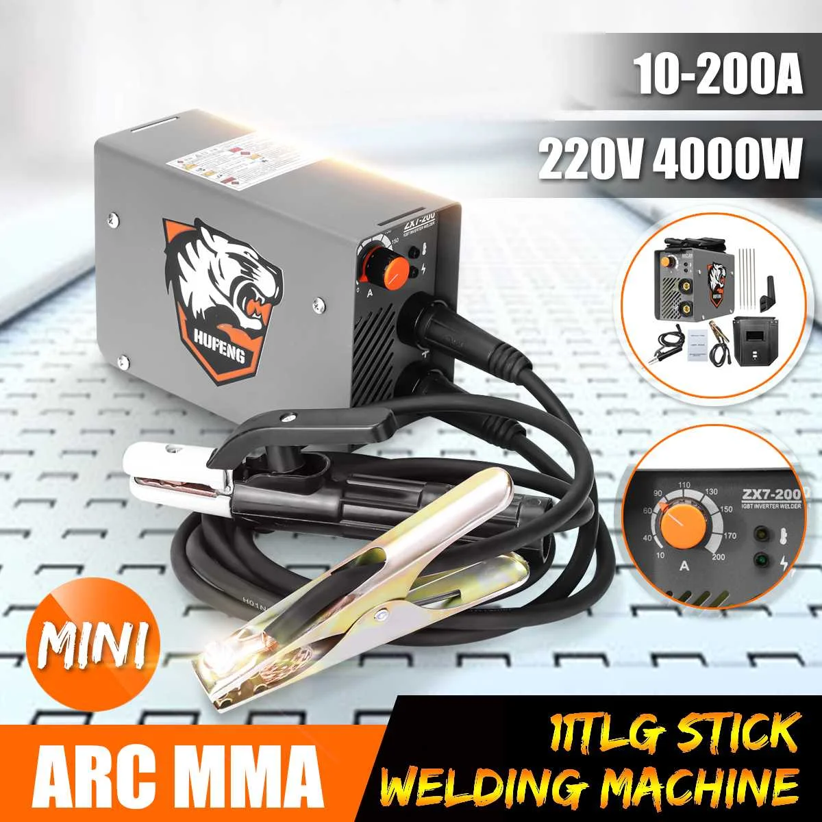 ZX7-200 220V 10-200A 4000W Handheld Mini MMA Electric Stick Welder Inverter ARC Welding Machine Metalworking Welding Tools
ZX7-200 220V 10-200A 4000W Handheld Mini MMA Electric Stick Welder Inverter ARC Welding Machine Metalworking Welding Tools