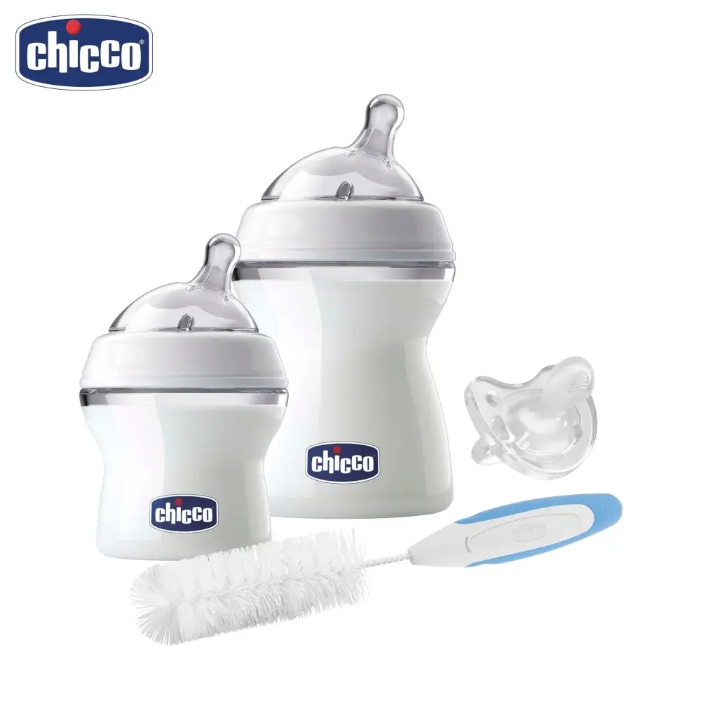 Подарочный набор для новорождённых Chicco Natural Feeling (1x150 мл 1x250 пустышка