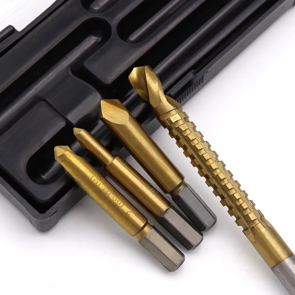4pcs Damaged Screw Extractor Drill Bits Guide Set Broken Speed Out Easy out Bolt Stud Stripped Screw Remover Tool
4pcs Damaged Screw Extractor Drill Bits Guide Set Broken Speed Out Easy out Bolt Stud Stripped Screw Remover Tool