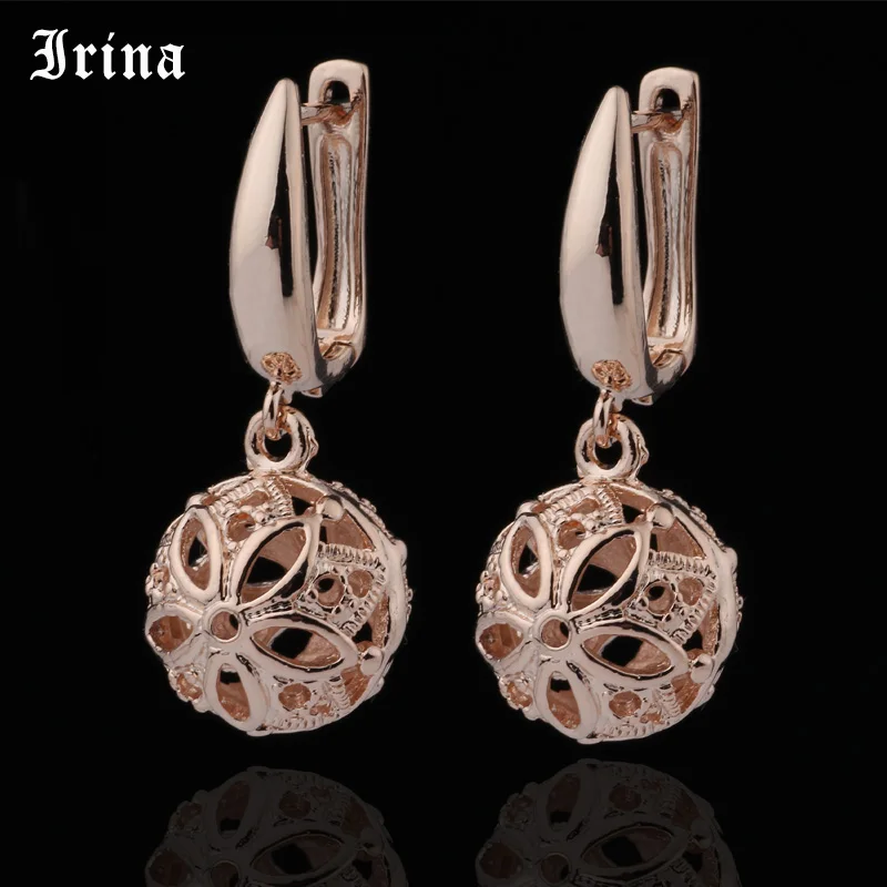 Irina The latest Vintage Earrings metal 585 Rose Gold Hollow Spherical Personality Earrings for Girls Wedding
Irina The latest Vintage Earrings metal 585 Rose Gold Hollow Spherical Personality Earrings for Girls Wedding