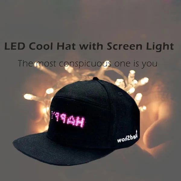 Hot Selling LED Screen Light Cool Hat Smartphone Controlled Waterproof Baseball Cap dropshipping
Hot Selling LED Screen Light Cool Hat Smartphone Controlled Waterproof Baseball Cap dropshipping
