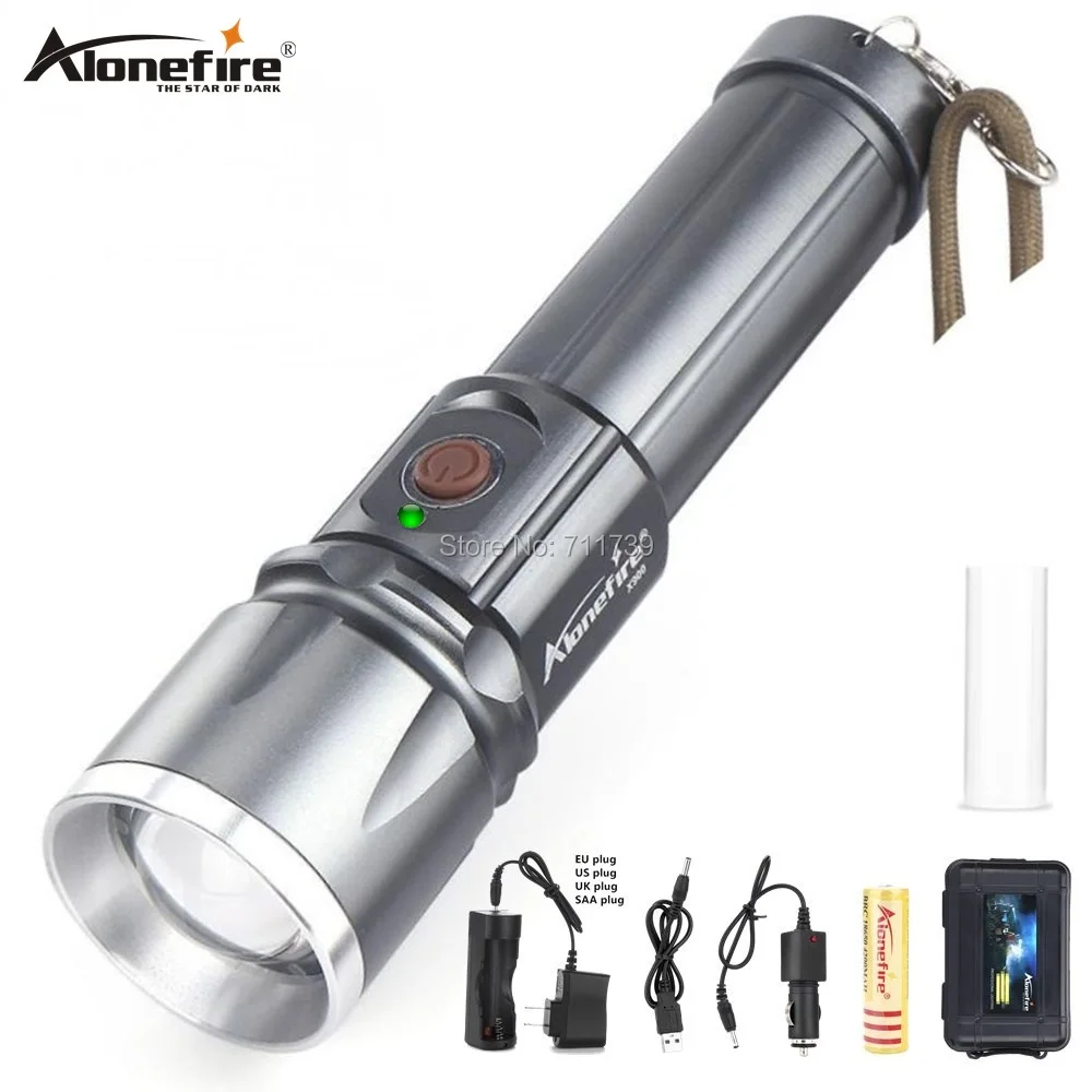 

AloneFire lanterna X900 High power led flashlights CREE XM-L2 T6 USB Rechargeable Zoom Lantern 26650 LED Zaklamp Work Torch