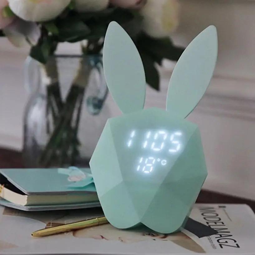 Hot LED Sound Night Light Thermometer Rechargeable Table Wall Clocks Cute Rabbit Shape Digital Alarm Clock For Home Decoration
Hot LED Sound Night Light Thermometer Rechargeable Table Wall Clocks Cute Rabbit Shape Digital Alarm Clock For Home Decoration